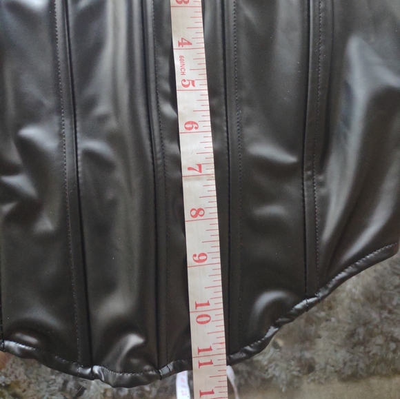 Corset Black Faux Leather Size S - Picture 8 of 8